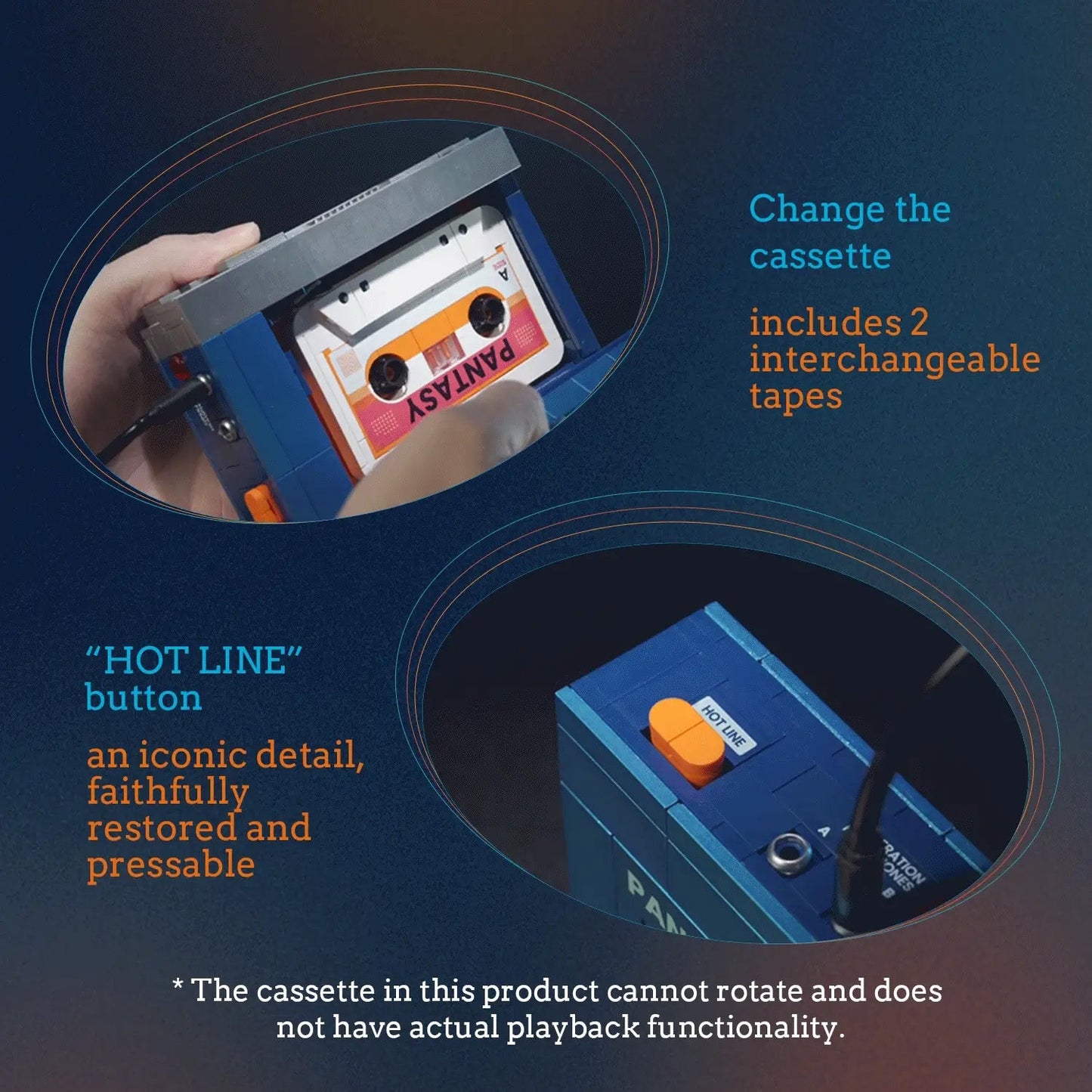 Retro Tape Cassette Player - 569 pcs - Beanie Games
