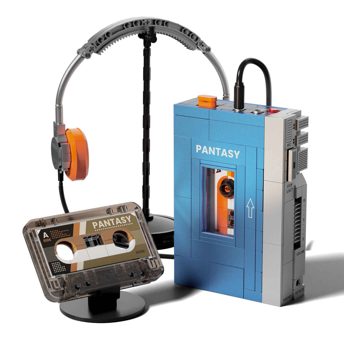 Retro Tape Cassette Player - 569 pcs - Beanie Games