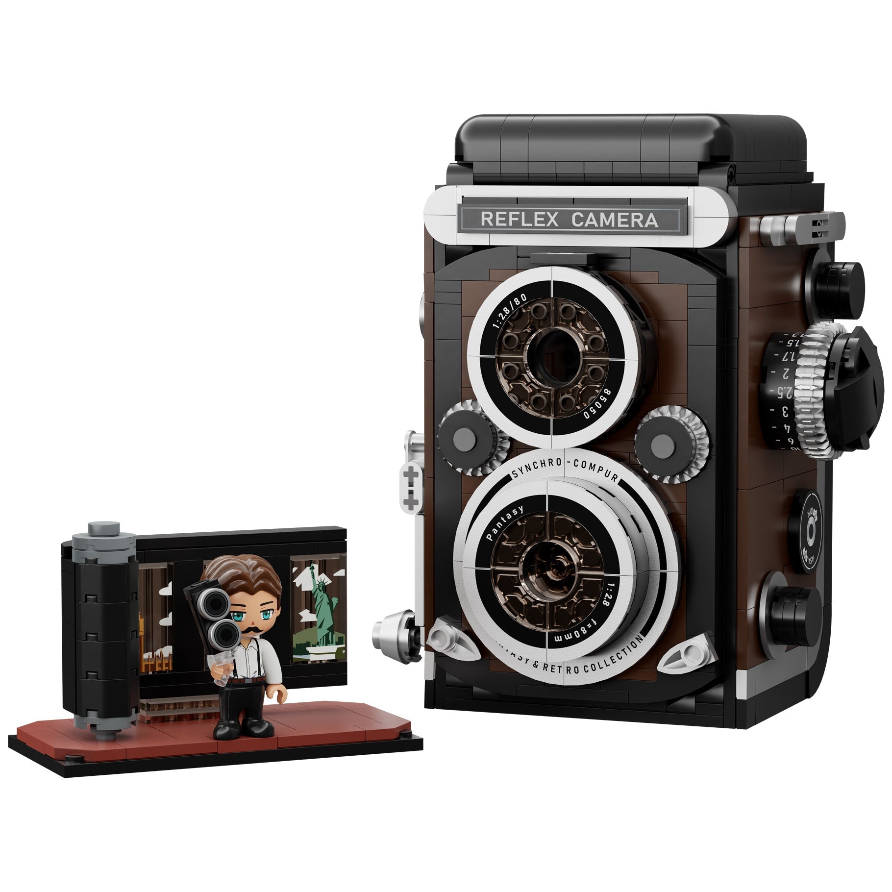 Retro Twin Lens Reflex Camera - 793 pcs - Beanie Games