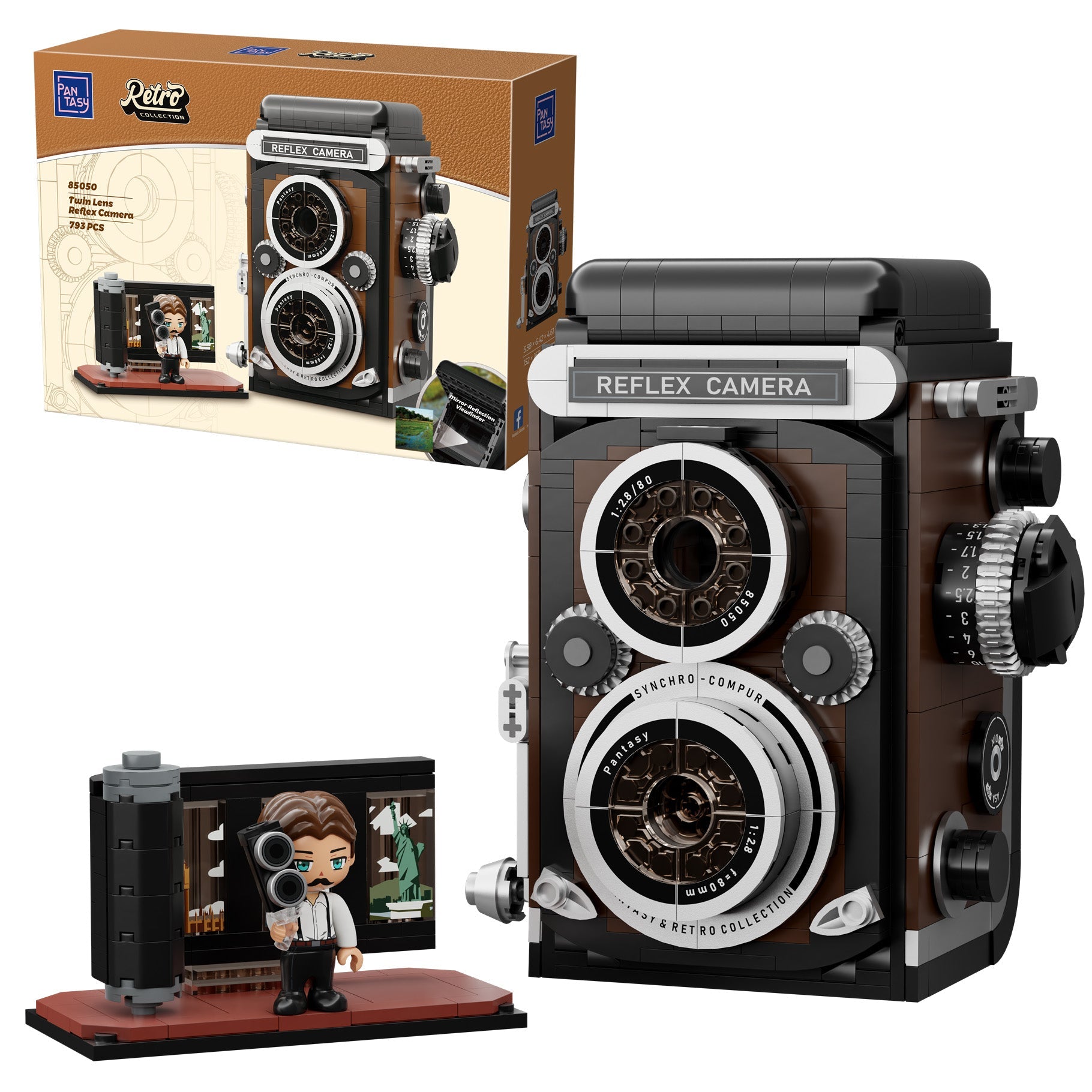 Retro Twin Lens Reflex Camera - 793 pcs - Beanie Games