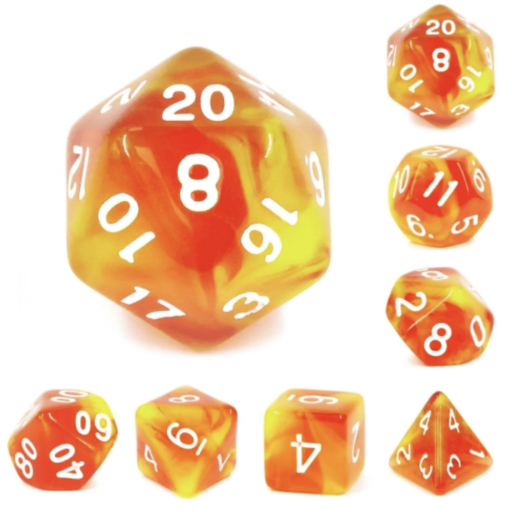 Rising Phoenix RPG Dice Set - Beanie Games