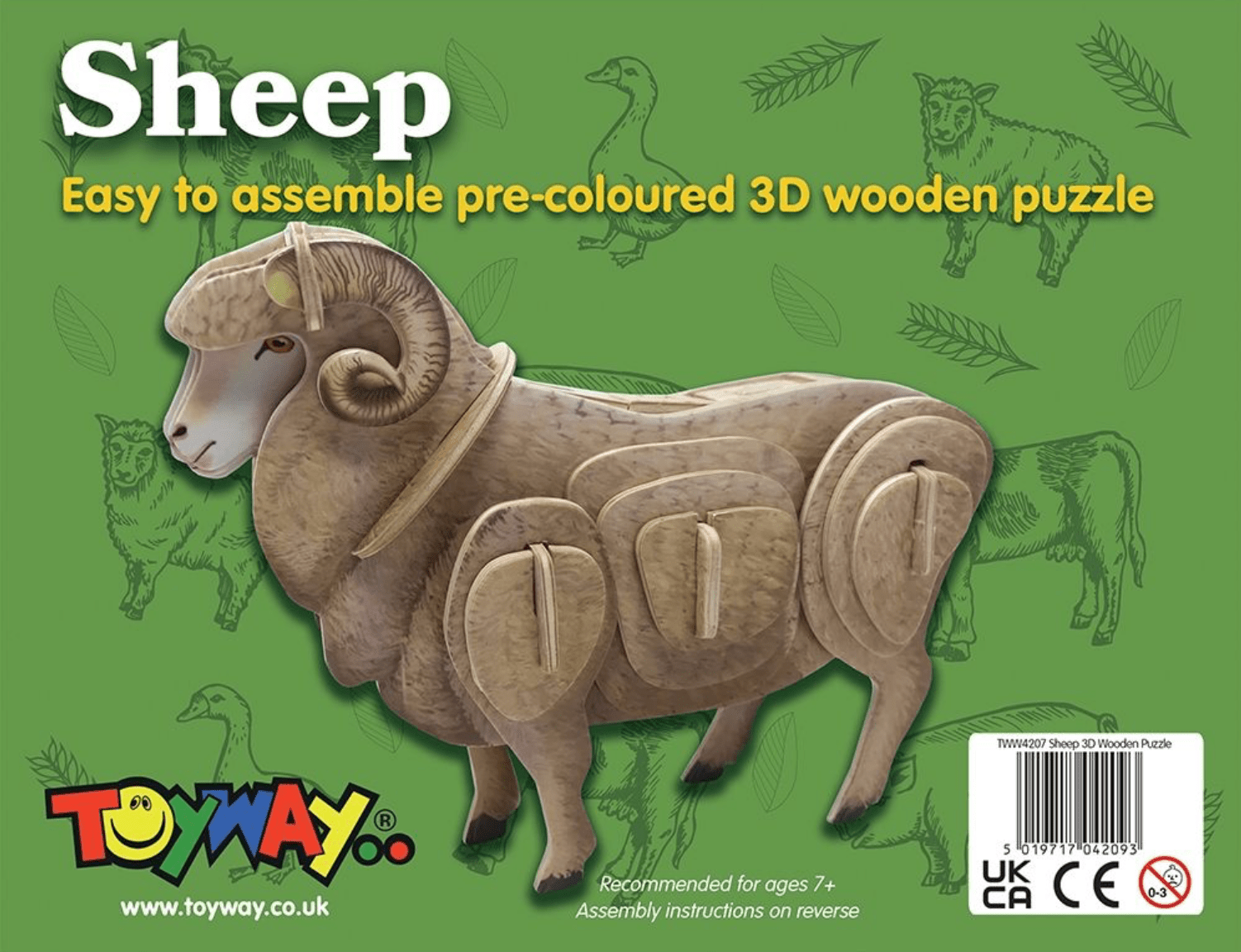 Sheep 3D Wooden Puzzle - Beanie Games