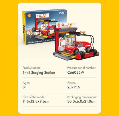 Shell Pit Stop Staging Station - 237 pcs - Beanie Games