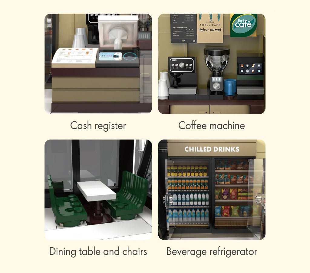 Shell Select Coffee Shop Café - 351 pcs - Beanie Games