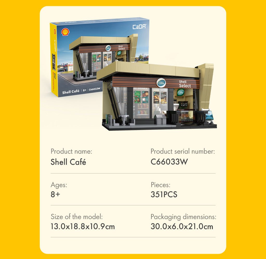 Shell Select Coffee Shop Café - 351 pcs - Beanie Games
