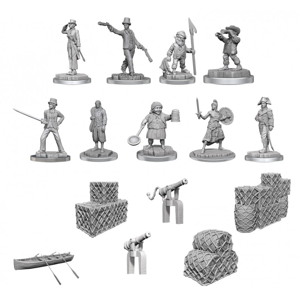 Ship's Crew Boxed Set: WizKids Deep Cuts Unpainted Miniatures - Beanie Games