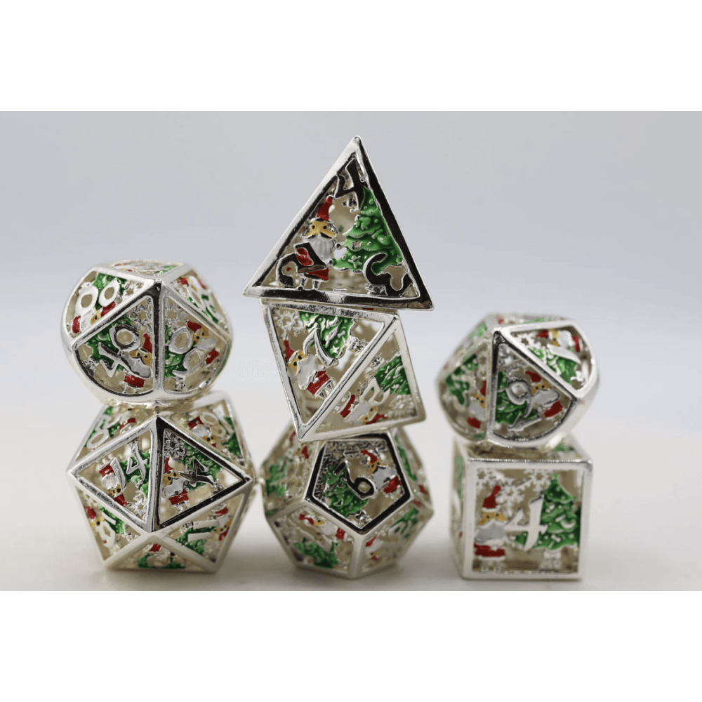 Silver Bells - Metal RPG Dice Set - Beanie Games