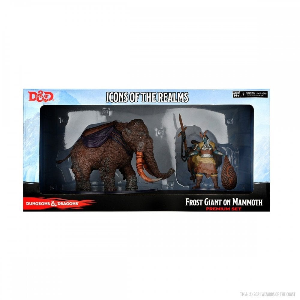 Snowbound Frost Giant and Mammoth Premium Set (Set 19): D&D Icons of the Realms Miniatures - Beanie Games