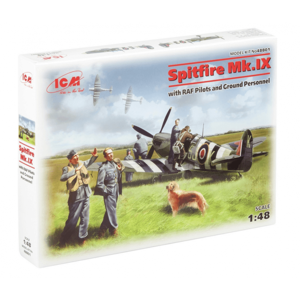 Spitfire Mk.IX with RAF Pilots & Ground Personnel (7 Figures) - Beanie Games