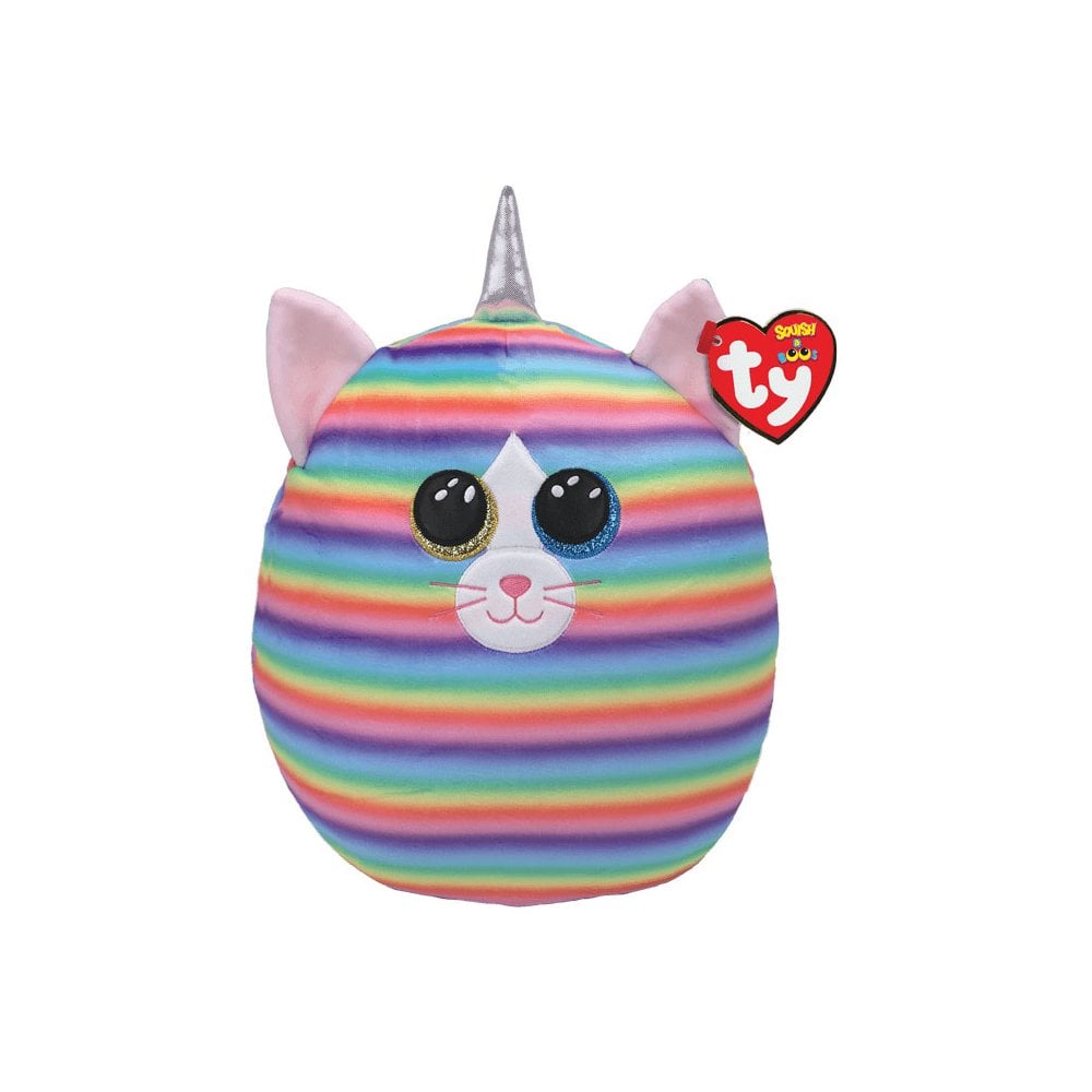 Squish A Boo: Heather Cat Medium (Pastel Striped) - Beanie Games