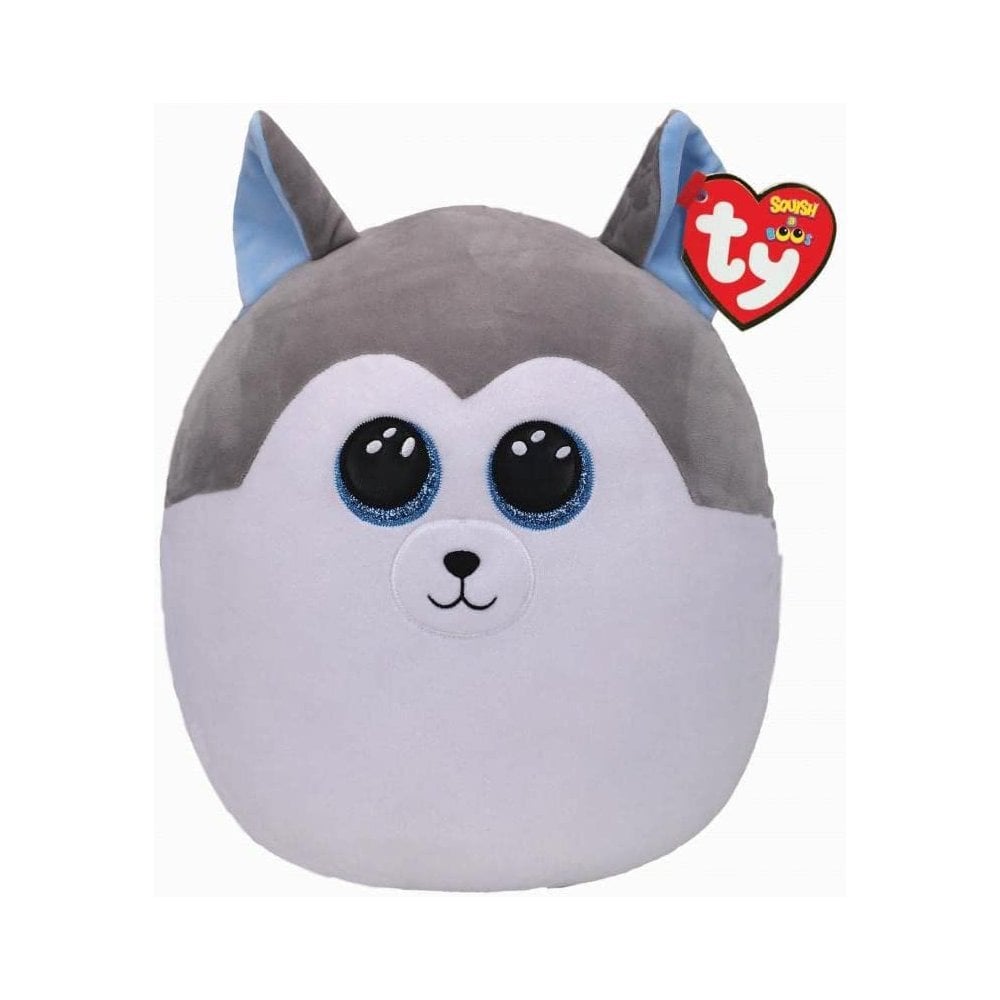 Squish A Boo: Slush Husky Medium (Grey and White) - Beanie Games