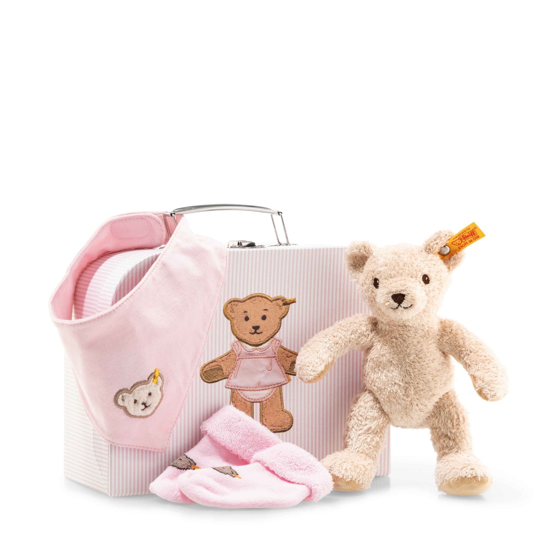 Steiff Baby Gift Set (Beige/Pink) - Beanie Games