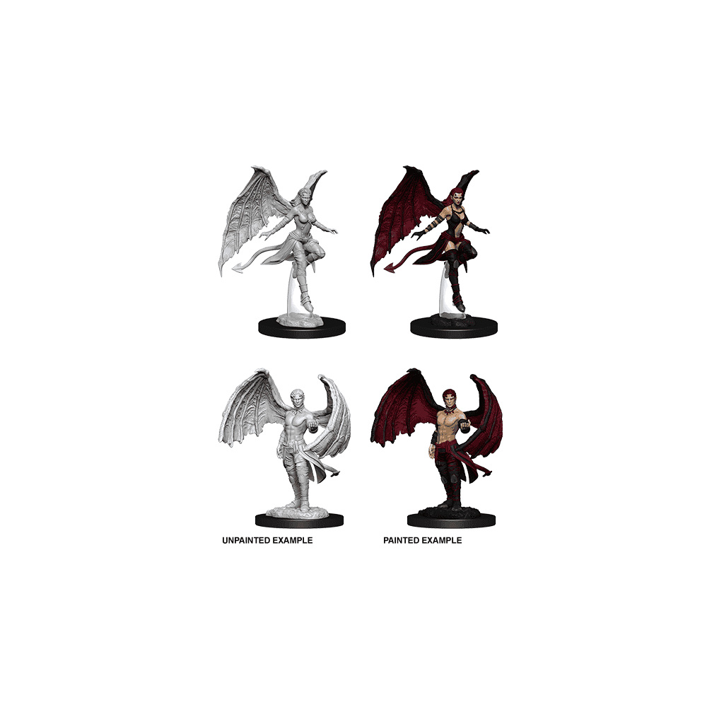 Succubus & Incubus: D&D Nolzur's Marvelous Unpainted Miniatures (W10) - Beanie Games