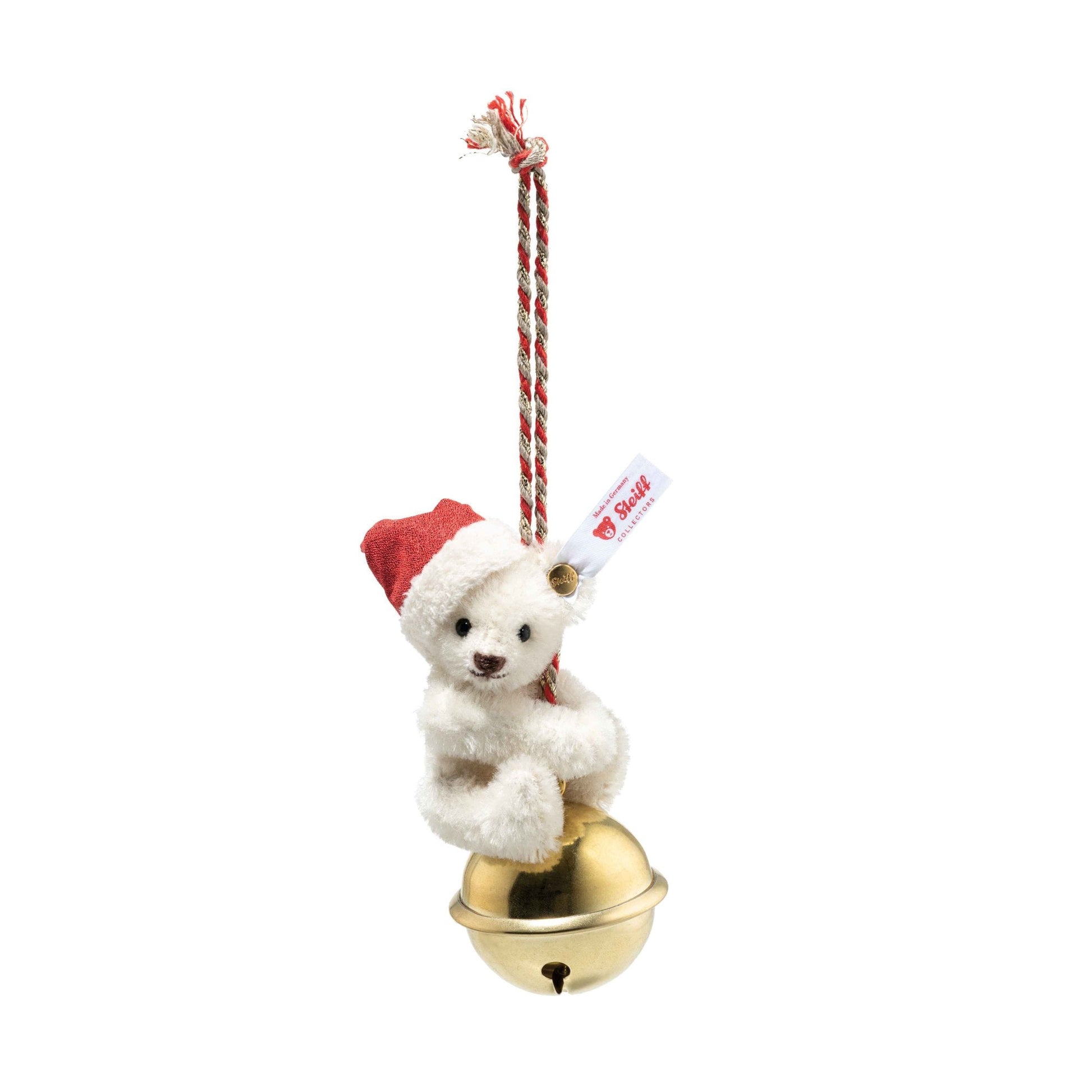 Teddy Bear Ornament On Bell - Beanie Games