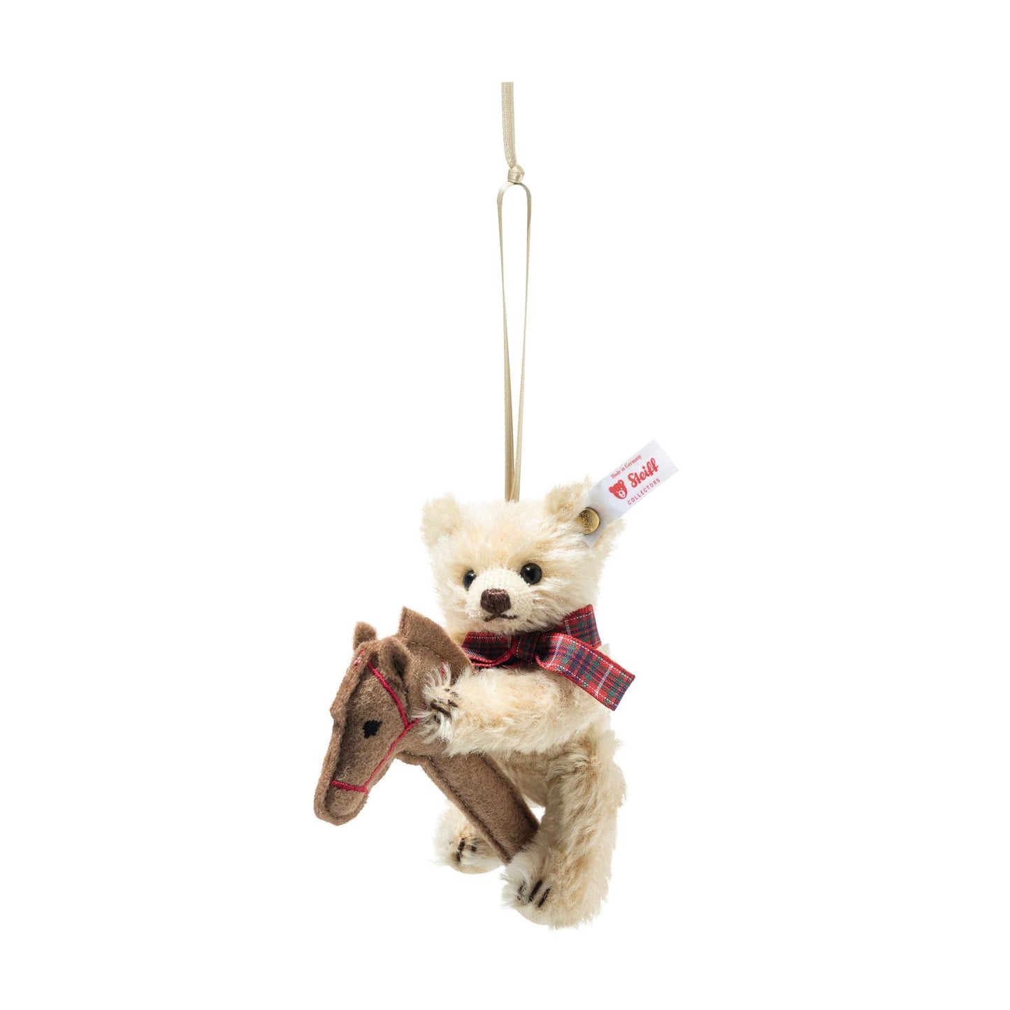 Teddy Bear Ornament On Hobby Horse - Beanie Games