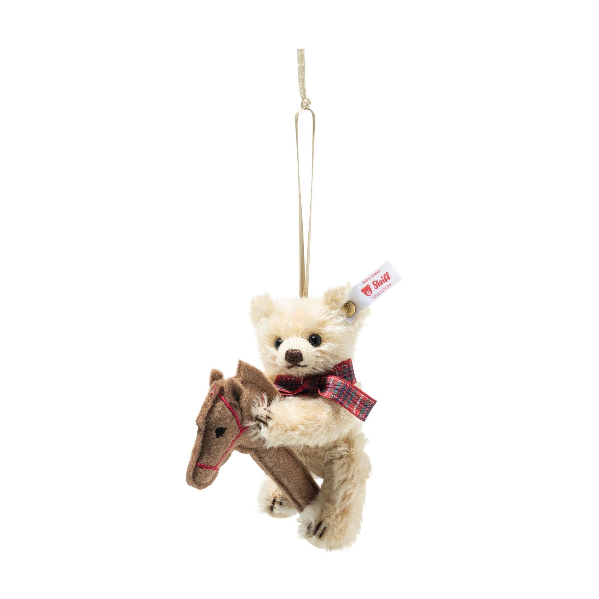 Teddy Bear Ornament On Hobby Horse - Beanie Games