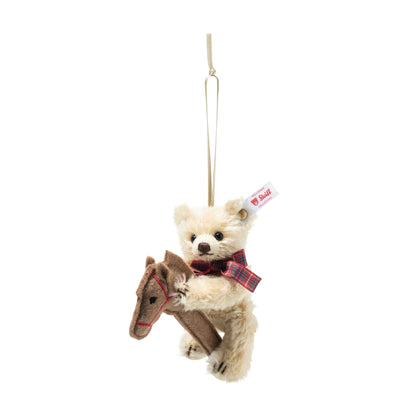 Teddy Bear Ornament On Hobby Horse - Beanie Games