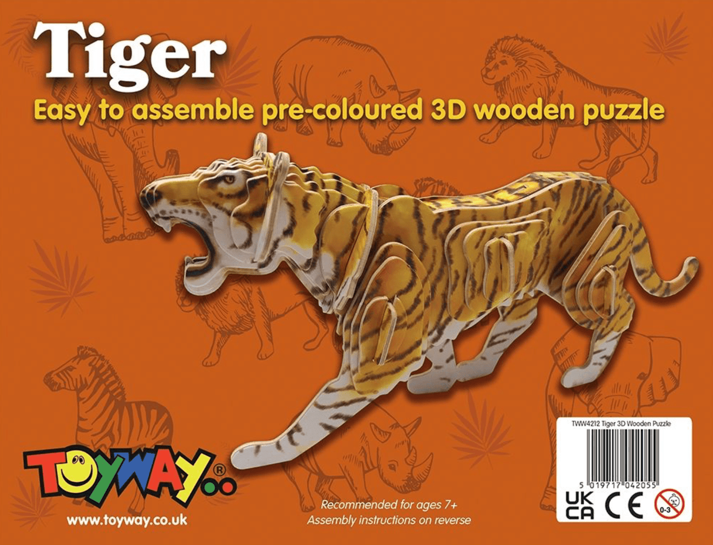 Tiger 3D Wooden Puzzle - Beanie Games
