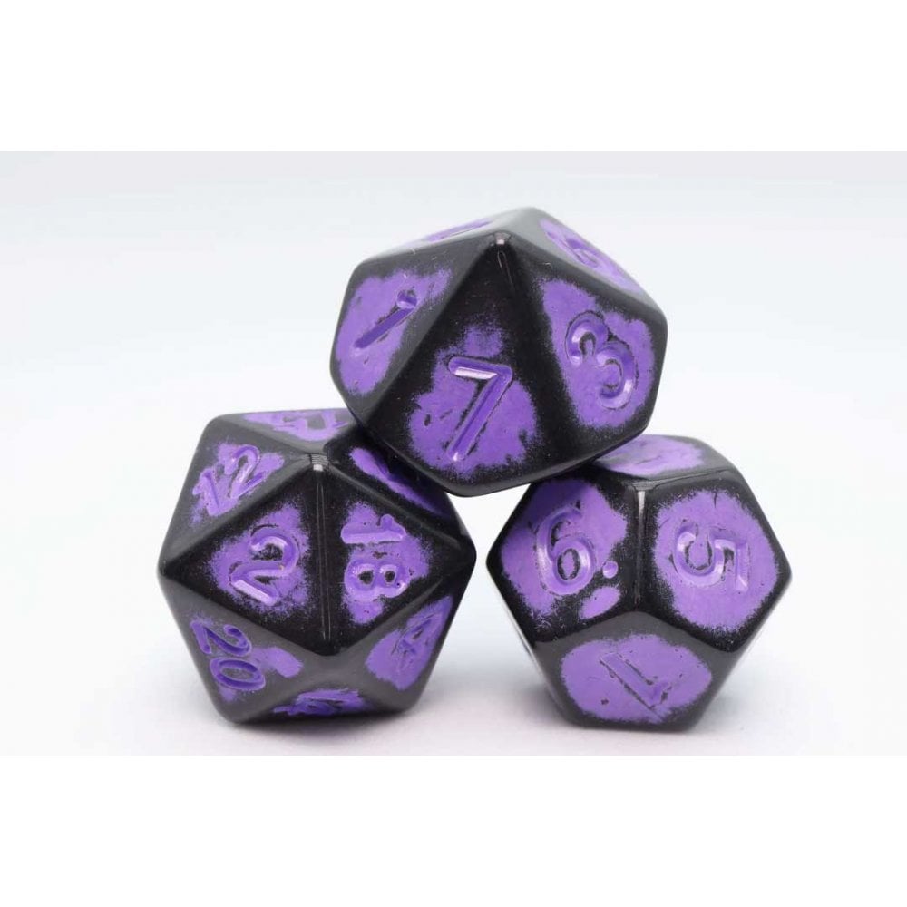 Timeworn Purple RPG Dice Set - Beanie Games