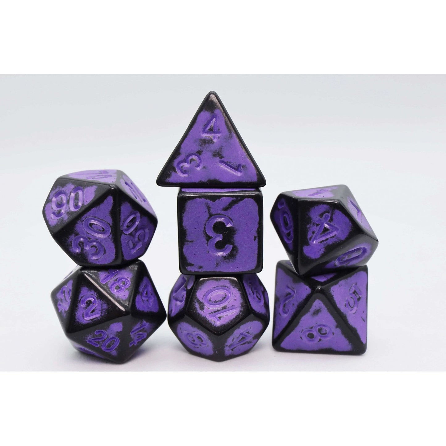 Timeworn Purple RPG Dice Set - Beanie Games