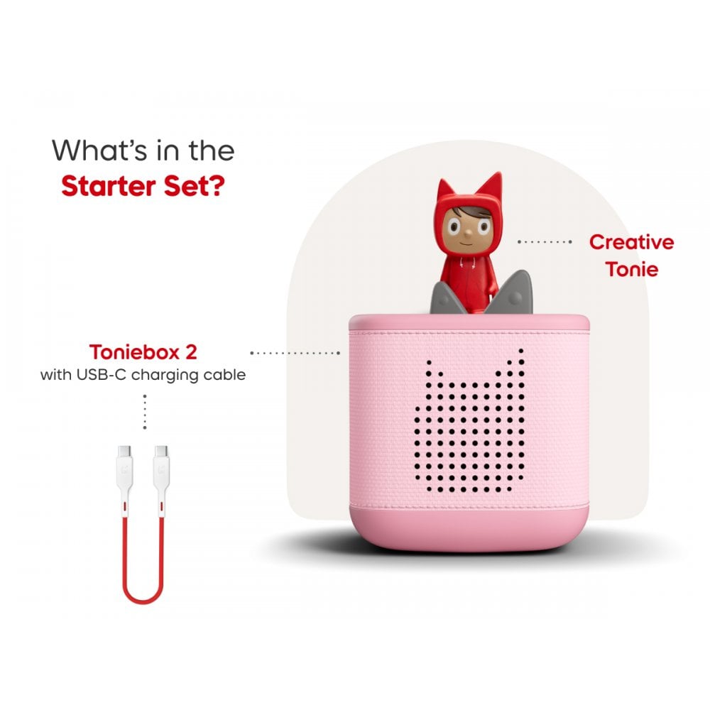Toniebox 2 Cloud Pink Starter Set incl. Creative Tonie Rubie - Beanie Games