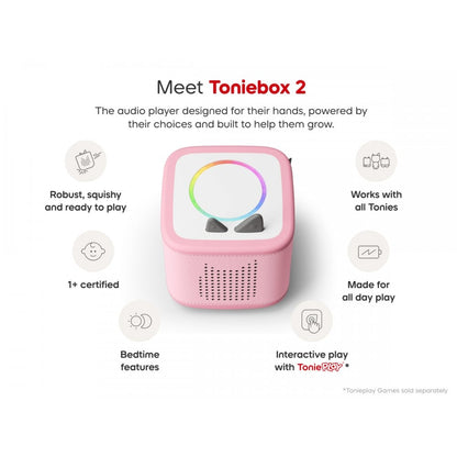 Toniebox 2 Cloud Pink Starter Set incl. Creative Tonie Rubie - Beanie Games
