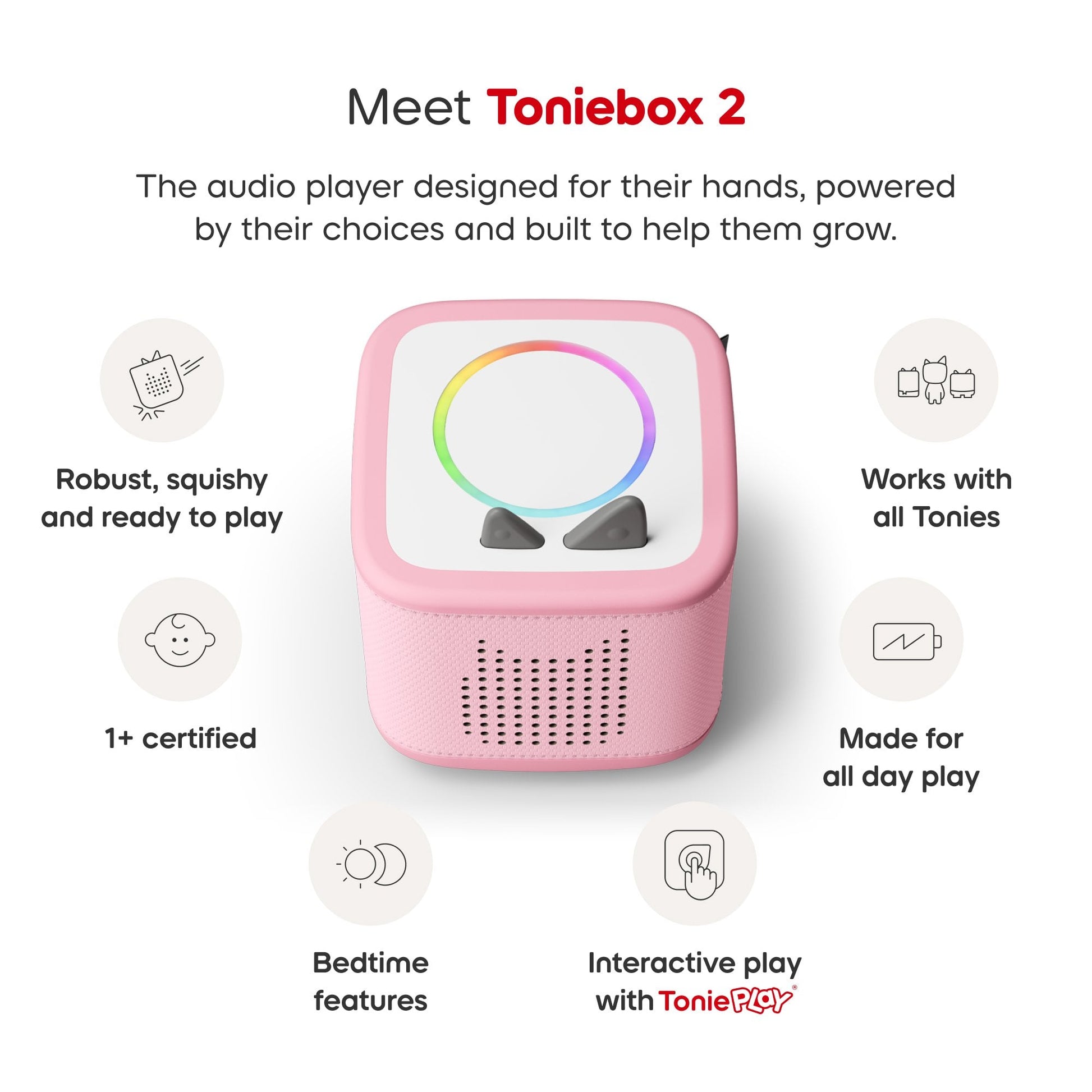 Toniebox 2 Cloud Pink ToniePlay Bundle - Lion King - Beanie Games