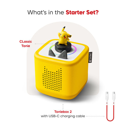 Toniebox 2 Lightning Yellow Starter Set incl. Pokémon Pikachu Tonie - Beanie Games