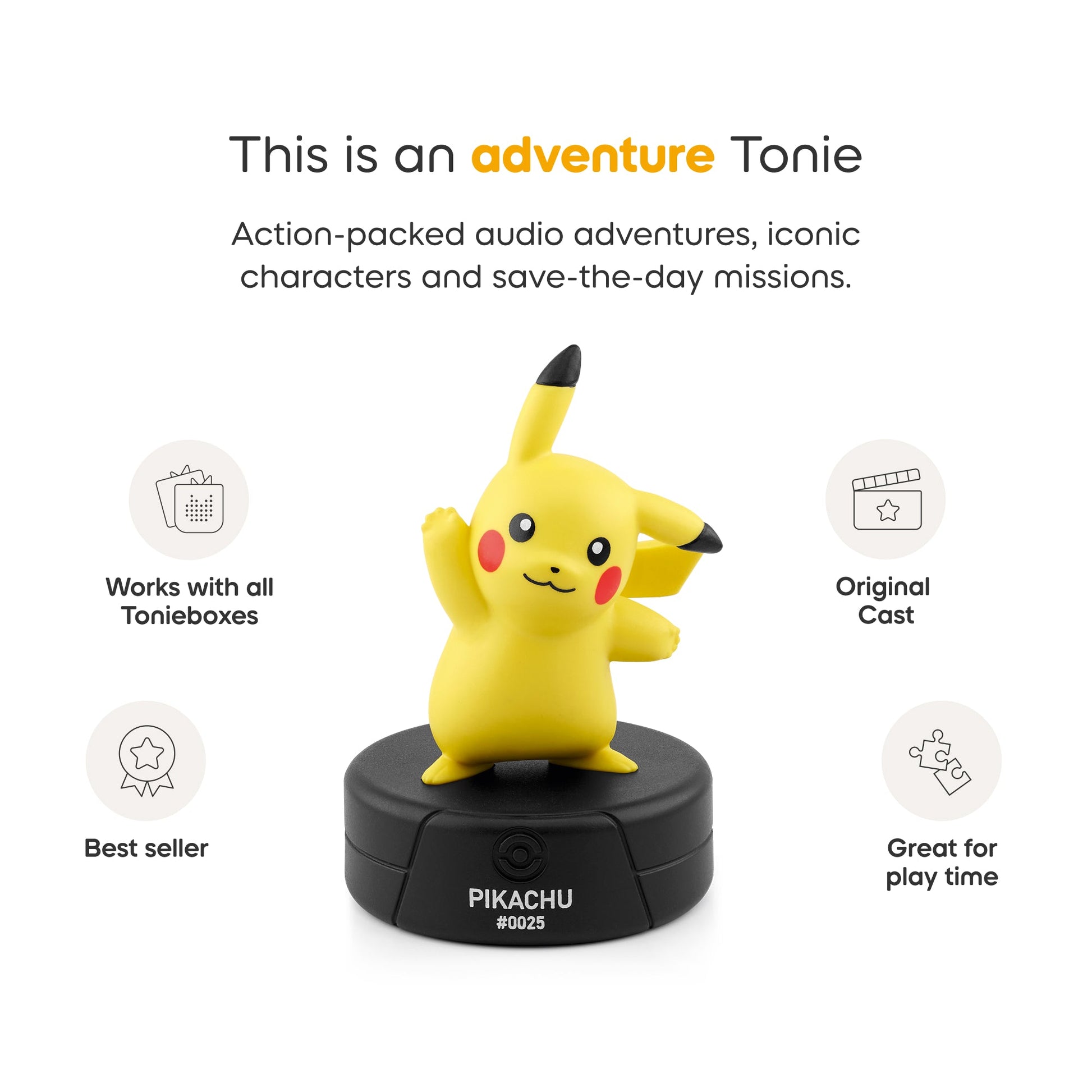 Toniebox 2 Lightning Yellow Starter Set incl. Pokémon Pikachu Tonie - Beanie Games