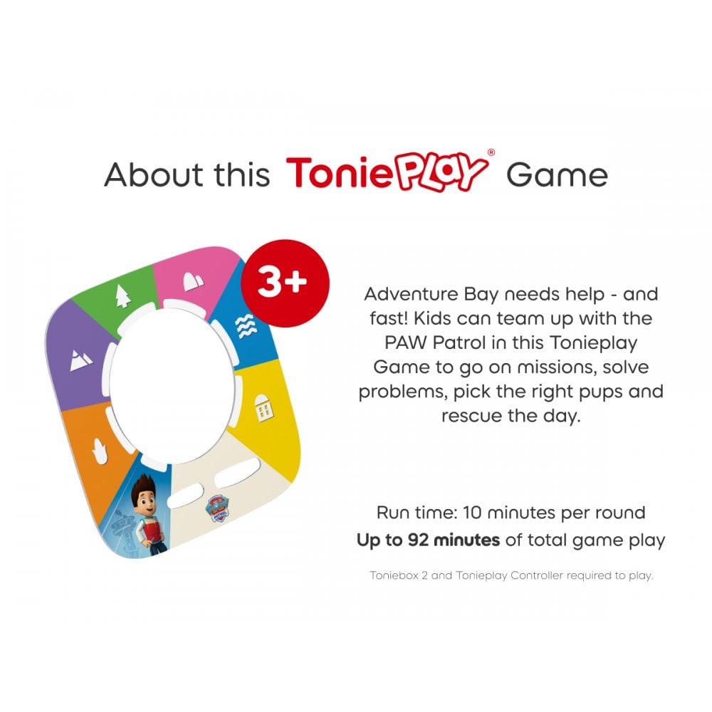 Toniebox 2 Moon Grey Play Set Paw Patrol Chase - Beanie Games