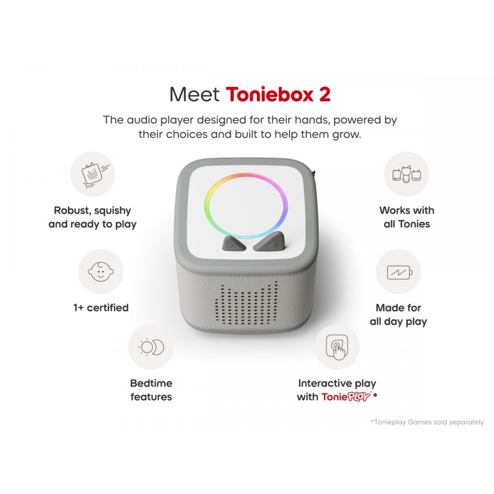 Toniebox 2 Moon Grey Starter Set incl. Creative Tonie Rubie - Beanie Games
