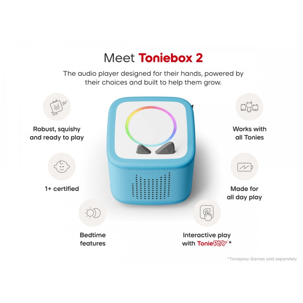 Toniebox 2 Sky Blue Starter Set incl. Creative Tonie Rubie - Beanie Games