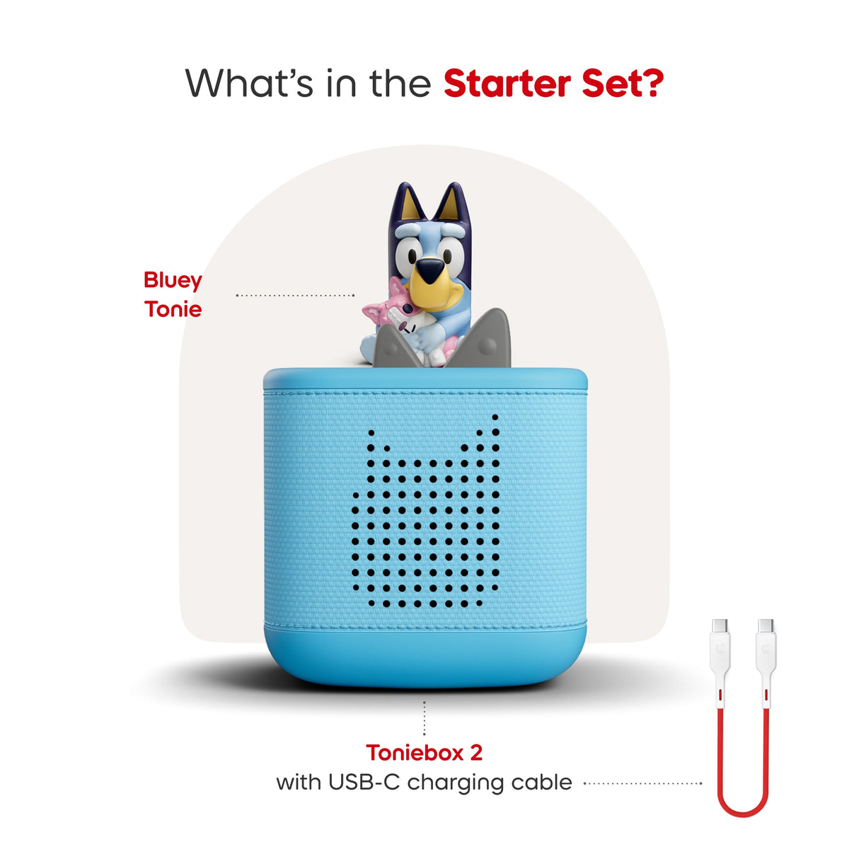 Toniebox 2 Sky Blue Starter Set with Bluey Tonie - Beanie Games
