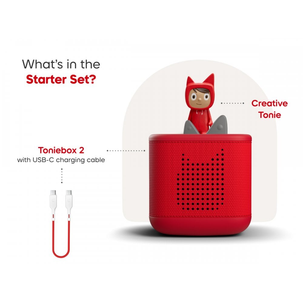 Toniebox 2 Sunset Red Starter Set incl. Creative Tonie Rubie - Beanie Games