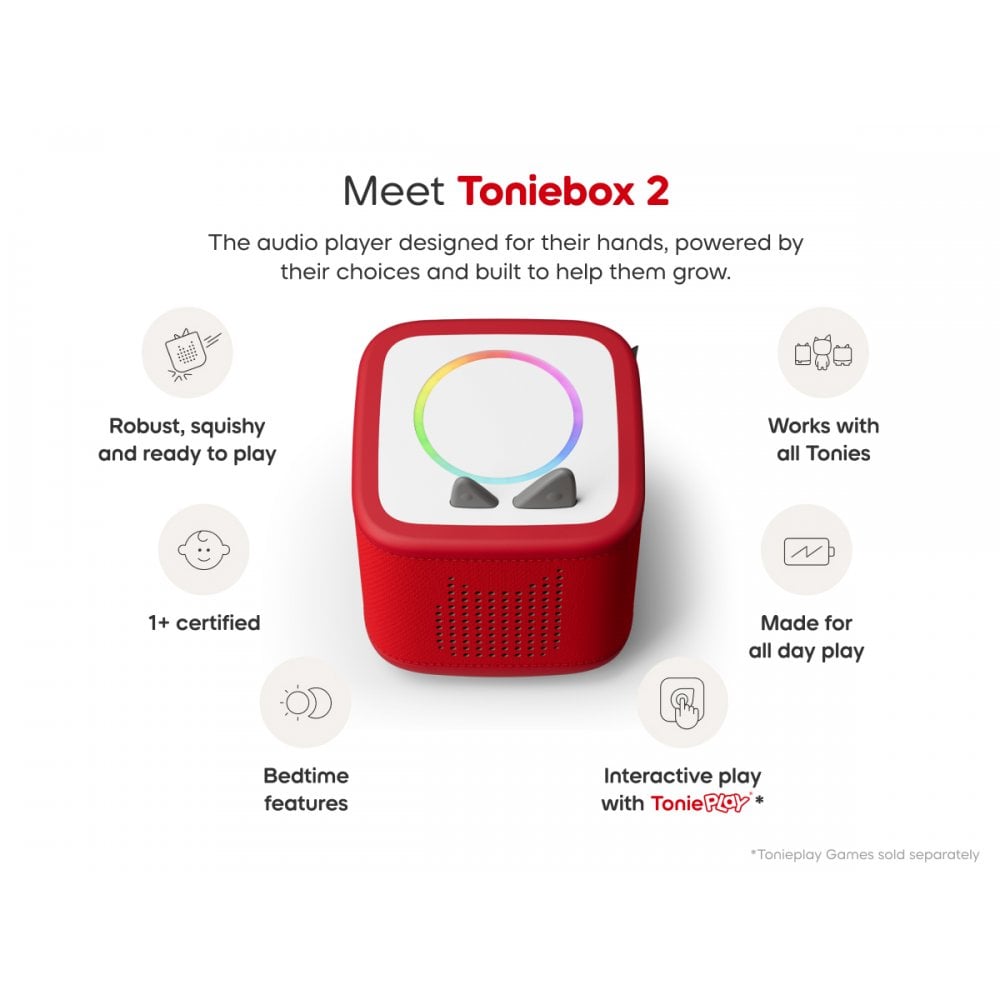 Toniebox 2 Sunset Red Starter Set incl. Creative Tonie Rubie - Beanie Games