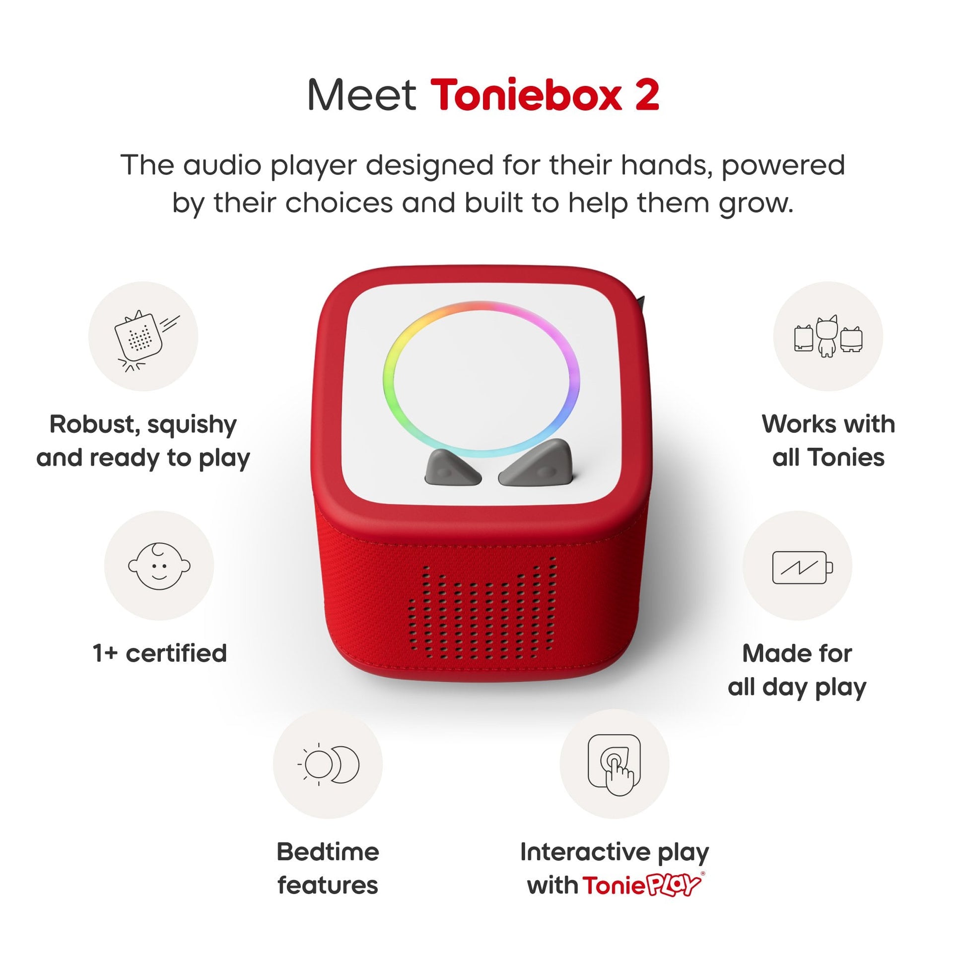 Toniebox 2 Sunset Red ToniePlay Bundle - Lion King - Beanie Games