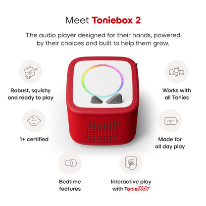 Toniebox 2 Sunset Red ToniePlay Bundle - Lion King - Beanie Games