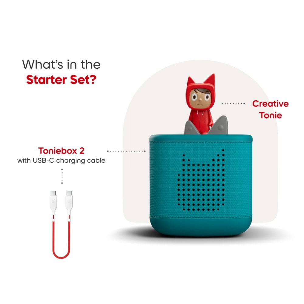 Toniebox 2 Tropical Teal Starter Set incl. Creative Tonie Rubie - Beanie Games