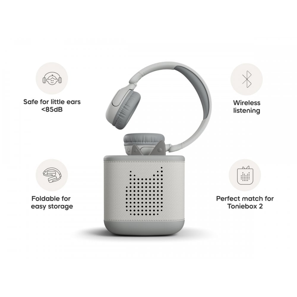 Tonies Bluetooth Headphones - Moon Grey - Beanie Games