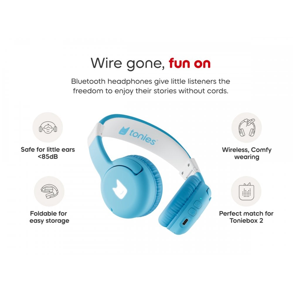 Tonies Bluetooth Headphones - Sky Blue - Beanie Games