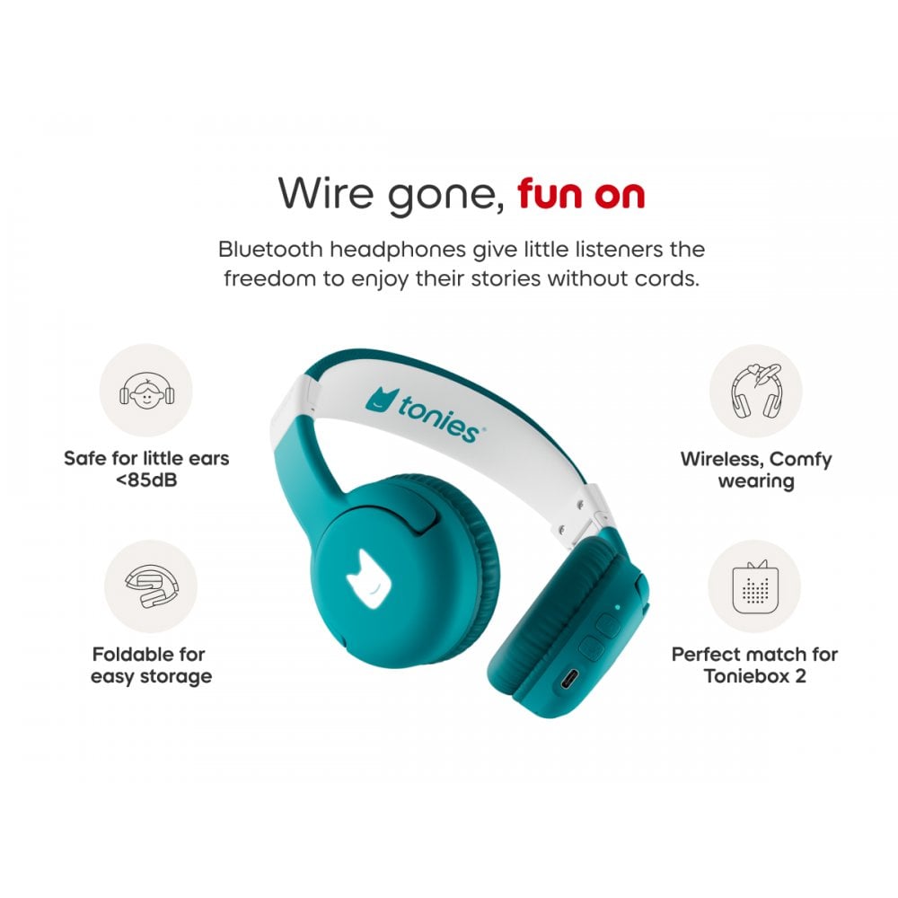 Tonies Bluetooth Headphones - Tropical Teal - Beanie Games