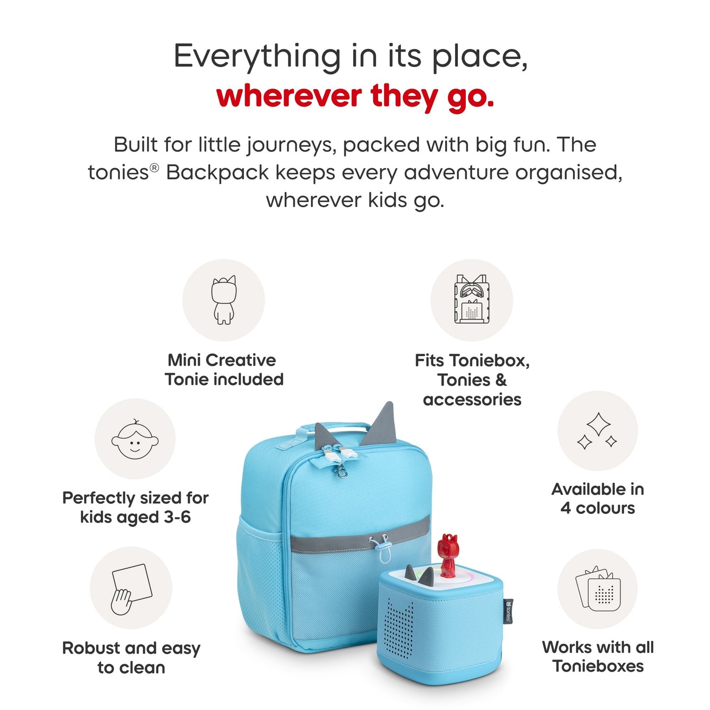 Tonies - Sky Blue Backpack - Beanie Games