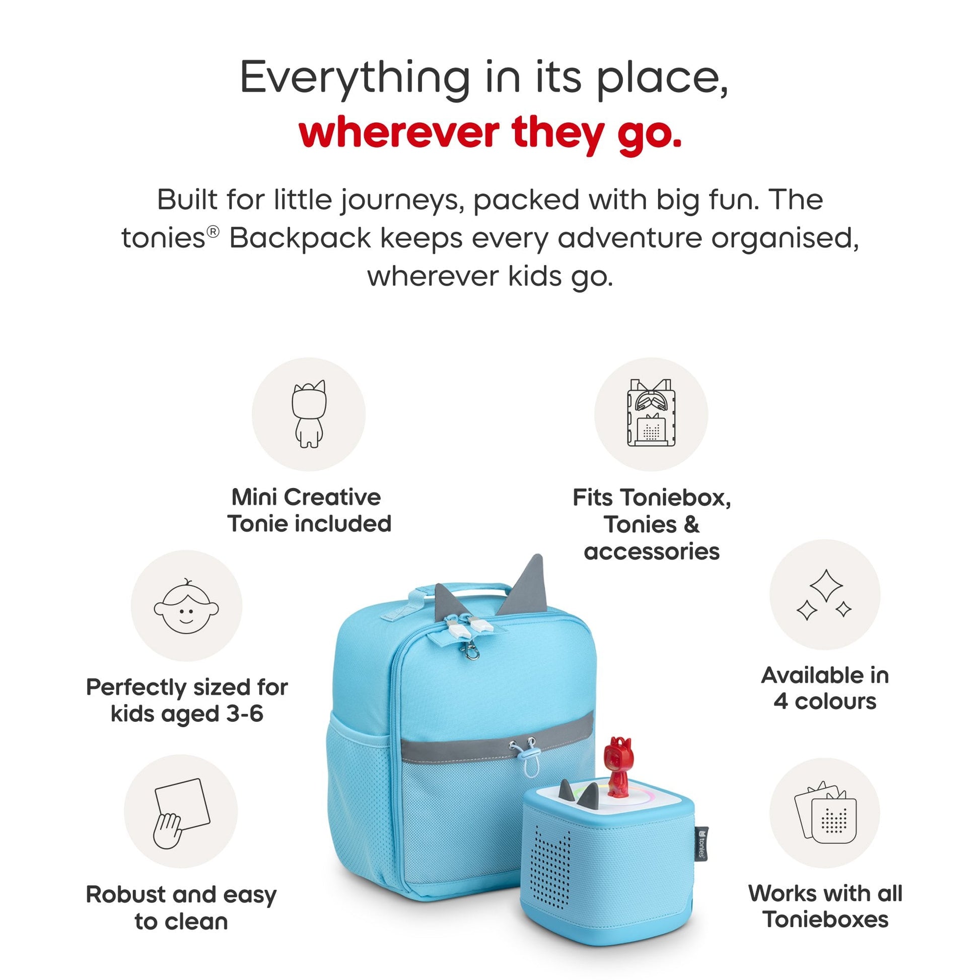 Tonies - Sky Blue Backpack - Beanie Games