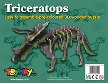 Triceratops 3D Wooden Puzzle - Beanie Games