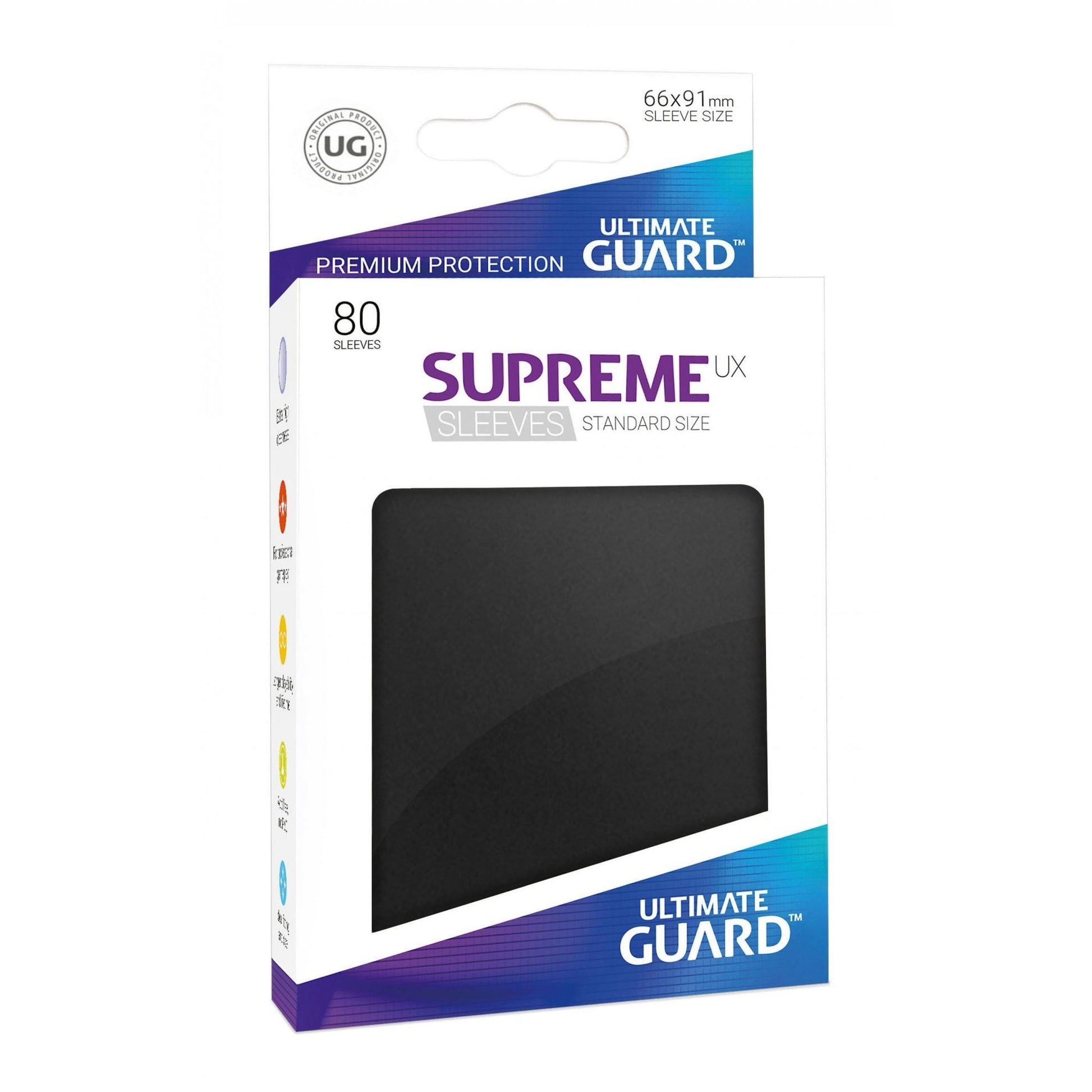 UG Black Standard Supreme UX Sleeves (80) - Beanie Games