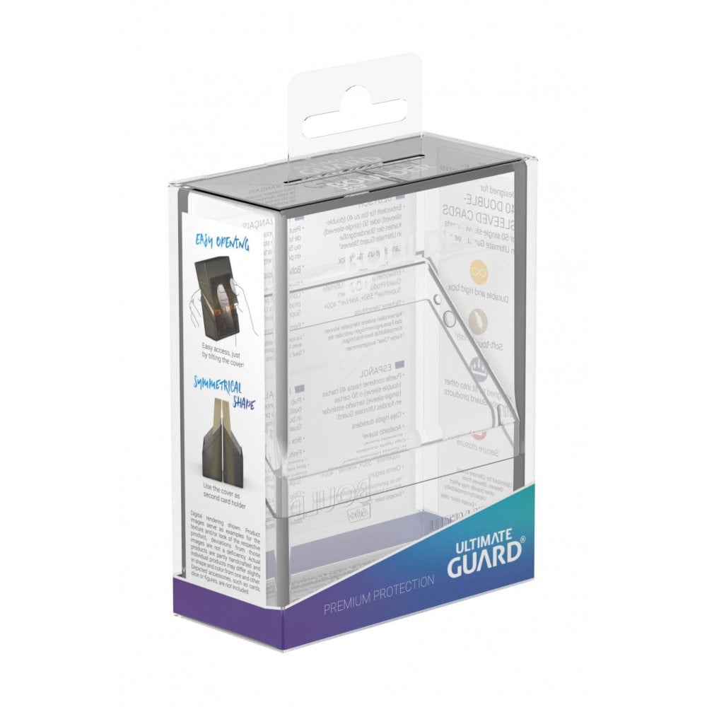 UG Boulder Deck Case 40+ Standard Clear - Beanie Games