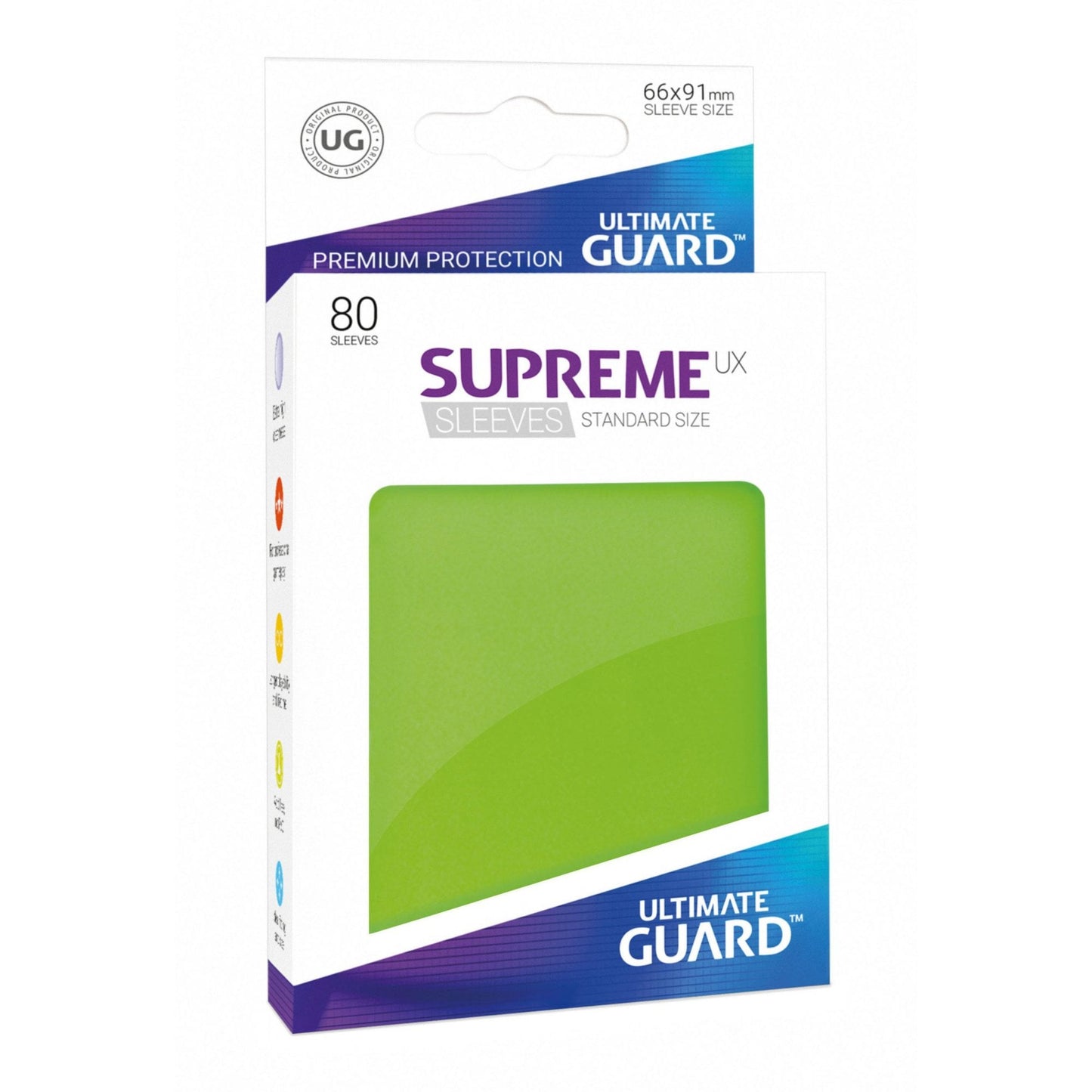 UG Light Green Standard Supreme UX Sleeves (80) - Beanie Games