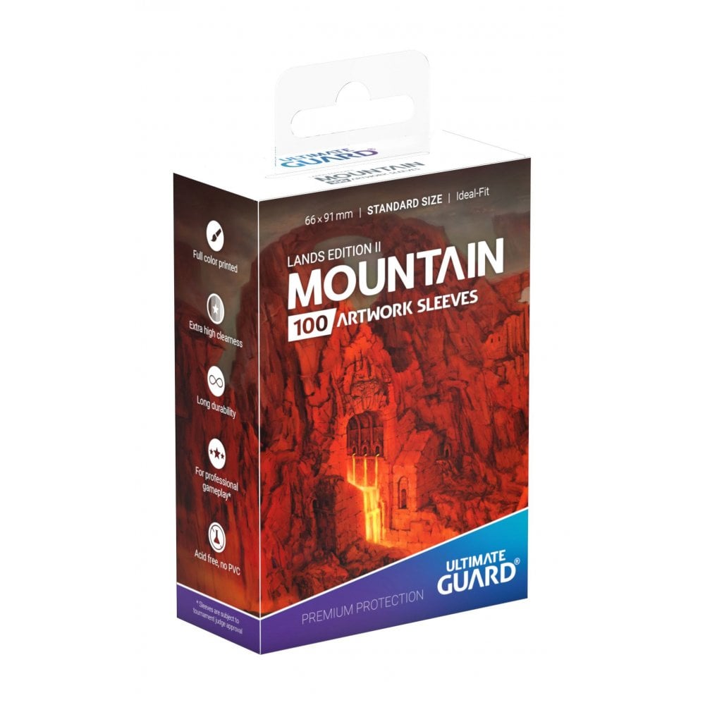 UG MTG Standard Lands Edition II Mountain Sleeves (100) - Beanie Games