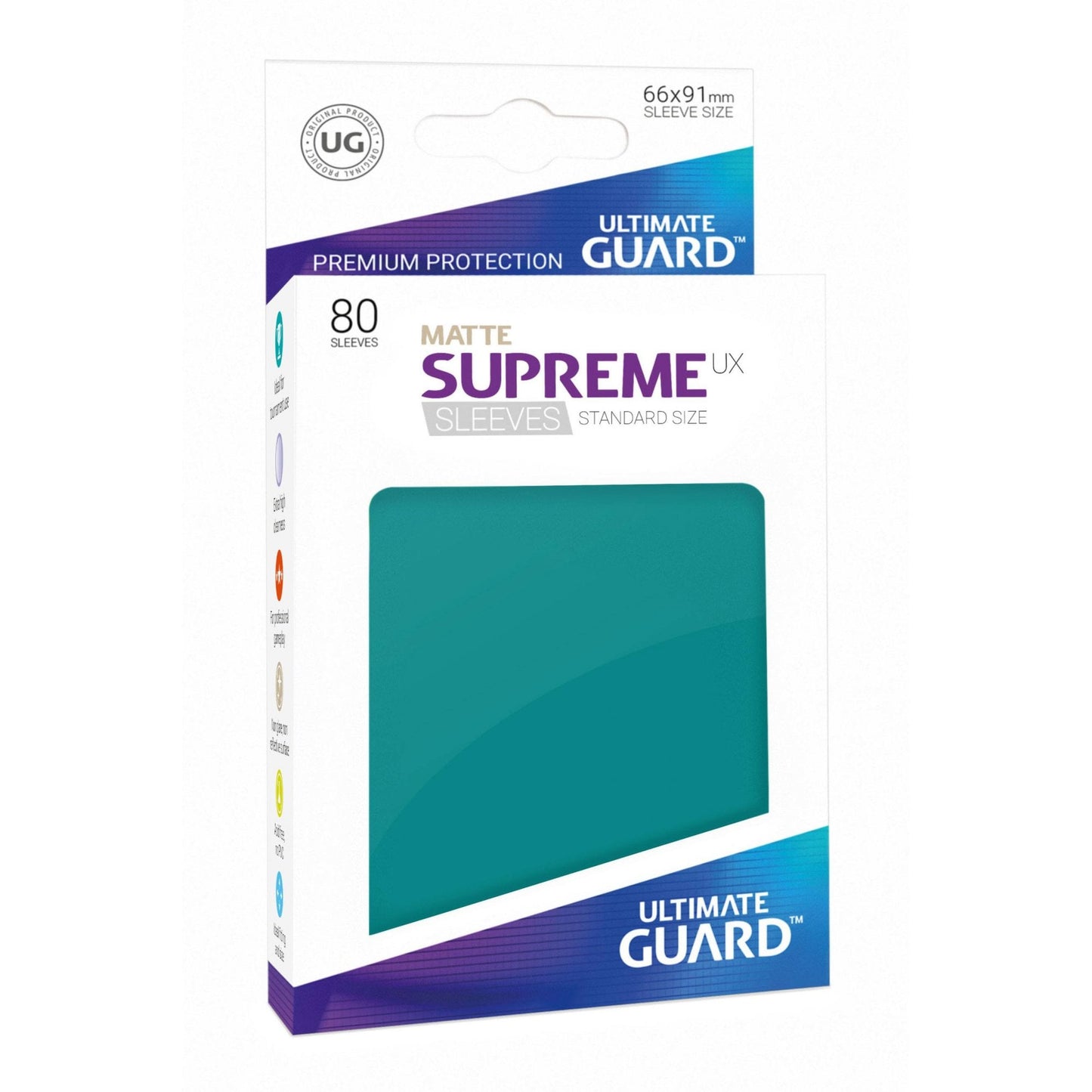 UG Petrol Blue Matte Standard Supreme UX Sleeves (80) - Beanie Games
