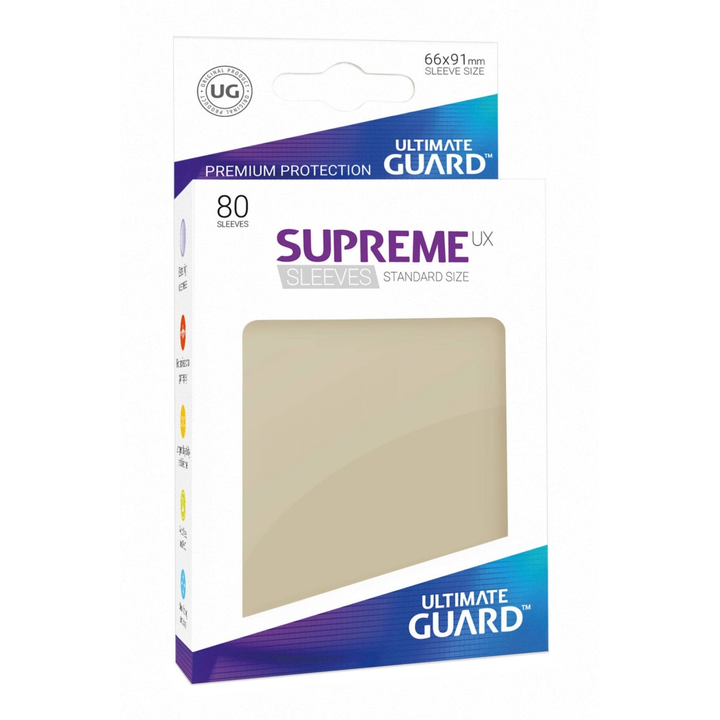 UG Sand Standard Supreme UX Sleeves (80) - Beanie Games